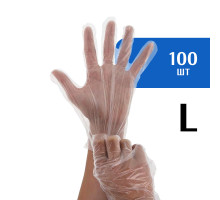 Перчатки одноразовые полиэтиленовые (L) 50 пар