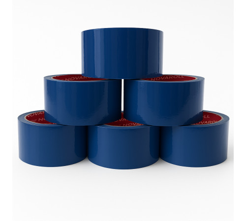 Скотч цветной синий 66 м 43 мкм