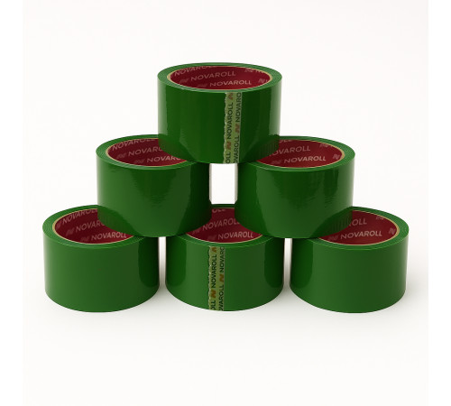 Скотч цветной зеленый 66 м 43 мкм