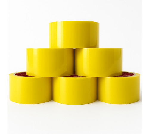 Скотч цветной желтый 66 м 43 мкм