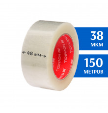 Клейкая лента прозрачная 48мм 150м (скотч)
