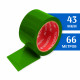 Скотч цветной зеленый 66 м 43 мкм