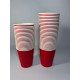 Стакан бумажный 250 мл красный 1-слой D80 (50 шт)