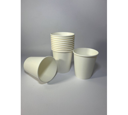 Стакан бумажный 180 мл  белый  1-слой D73 (50 шт)