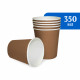 Стакан бумажный 350-400 мл крафт 1-слой D90 (50 шт)