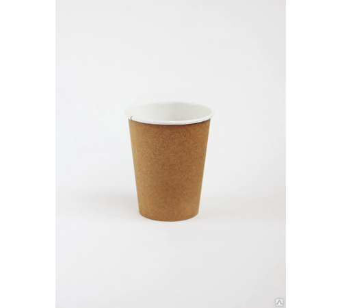 Стакан бумажный 350-400 мл крафт 1-слой D90 (50 шт)