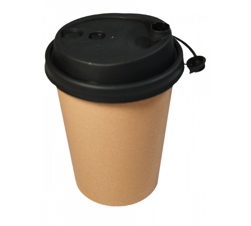 Стакан бумажный 250 мл крафт 1-слой D80 (50 шт)