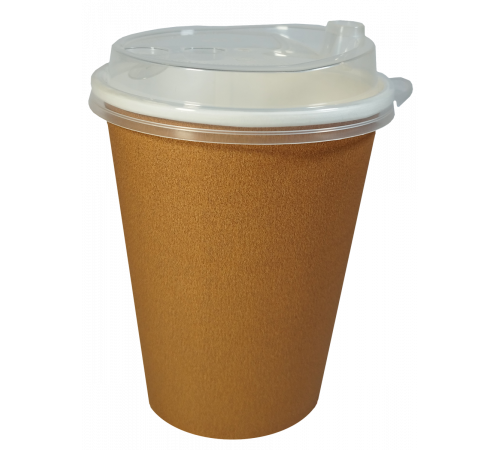 Стакан бумажный 250 мл крафт 1-слой D80 (50 шт)