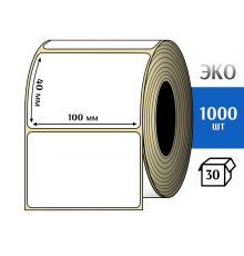 Термоэтикетка ЭКО 100x40 мм (1000шт) Eco