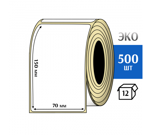 Термоэтикетка ЭКО 70x150 мм (500шт) Eco