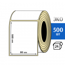 Термоэтикетка ЭКО 80x100 мм (500шт) Eco