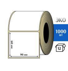 Термоэтикетка ЭКО 90x60 мм (1000шт) Eco