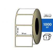 Термоэтикетка ЭКО 30x20 мм (1000шт) Eco