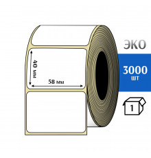 Термоэтикетка ЭКО 58x40 мм (3000шт) Eco