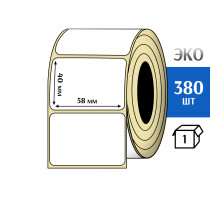 Термоэтикетка ЭКО 58x40 мм (380шт) Eco