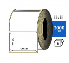 Термотрансферная этикетка ПЛГ 100х50 (3000) COAT 76 втулка