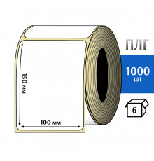 Термотрансферная этикетка ПЛГ 100x150 (1000) COAT 76 втулка