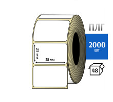 Термотрансферная этикетка ПЛГ 38х25 (2000) COAT