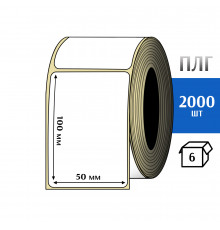 Термотрансферная этикетка ПЛГ 50х100 (2000) COAT 76 втулка