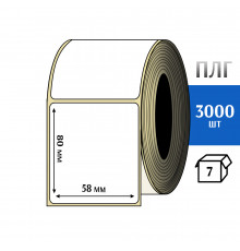 Термотрансферная этикетка ПЛГ 58х80 (3000) COAT 76 втулка