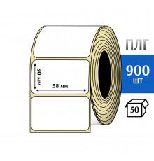 Термотрансферная этикетка ПЛГ 58x30 (900) COAT