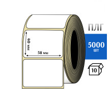 Термотрансферная этикетка ПЛГ 58x40 (5000) COAT 76 втулка