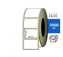Термотрансферная этикетка ПЛГ 20х10 (1000) COAT