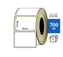 Термотрансферная этикетка ПЛГ 58x40 (700) COAT