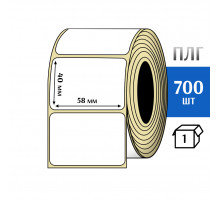Термотрансферная этикетка ПЛГ 58x40 (700) COAT