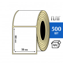Термотрансферная этикетка ПЛГ 58х80 (500) COAT