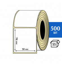 Термотрансферная этикетка ПЛГ 50х70 (500) COAT