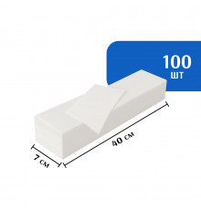 Воротнички спанлейс 7х40 см, белые, (100 шт)