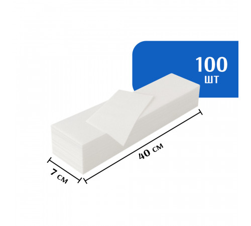Воротнички спанлейс 7х40 см, белые, (100 шт)