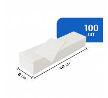 Воротнички спанлейс 8х40 см, белые, (100 шт)