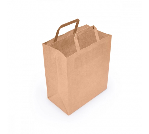 Бумажные пакеты с плоскими ручками 240х140х280 мм (50шт)