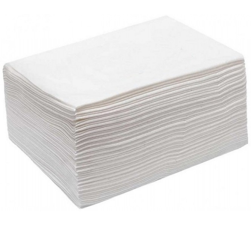 Полотенца спанлейс 35x70 см в сложении белые (50 шт)