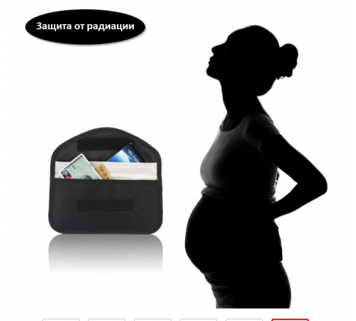 Сумка для телефона с защитой от излучения (Черный)