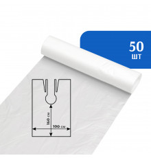 Пеньюар парикмахерский 100х160 прозрачный в рулоне (50 шт)