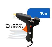 Клеевой термопистолет 40 вт  + 10шт стержней 11мм 20см