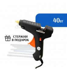 Клеевой термопистолет 40 вт  + 10шт стержней 11мм 20см